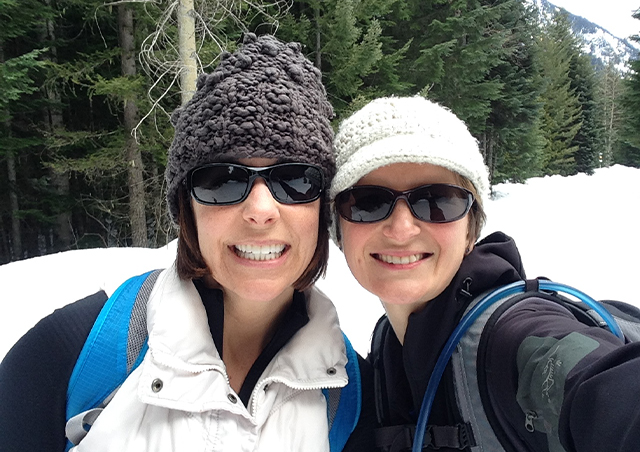Cross-country skiing at Stevens Pass, WA with a buddy. 